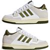 adidas Scarpe Sneakers UOMO Adidas Rapid Court Low Bianco Verde Oliva BasketBall