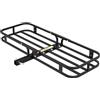 MaxxHaul 70107 - Portapacchi per Gancio Traino, 134,6 x 49,5 cm, in Acciaio, Montaggio su rimorchio, sponde Alte, per Camper, Pickup, furgoni, SUV e Auto con Ricevitore da 5 cm, carico 227 kg, Nero