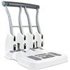 Rapesco 1407 ECO Perforatrice Alta Capacità a 4 Fori P4400, Capacità 150 Fogli, Bianco
