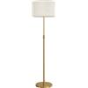 HOMCOM Lampada da Terra con Telecomando e Luminosità Regolabile 3000K-6000K, Paralume in Tessuto, Oro | Aosom Italy