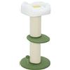 PawHut Albero Tiragraffi per Gatti Alto 92 cm con Palo in Sisal e Lettino a Forma di Fiore, Verde | Aosom Italy