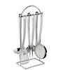 Lagostina Set mestolame Grancucina 6 pezzi acciaio inox con Supporto