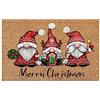 Bitong Tappeto porta d'ingresso zerbino di Natale, tappeto da pavimento rosso, tappeto da pavimento natalizio, tappeto casa ingresso con motivo natalizio, zerbino per esterni, tappeto di Natale, tappetino