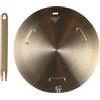 NISPOTDOR - Diffusore di calore per fornelli a gas a induzione, piastra adattatore per piano cottura a induzione, piastra diffusore per piano di lavoro da cucina con manico rimovibile, 16 cm