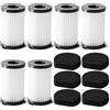 Gudotra 12 Pezzi Filtro Aspirapolvere per Ariete Handyforce 2761 2759 D600 6 Filtri con 6 Filtri in Schium