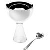 A di Alessi Coppa gelato Big Love Achromatics con cucchiaino