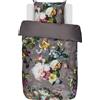 Essenza Lenzuola Fleur 140 x 220 cm tortora con federa per cuscino 60 x 70 cm chiusure flap