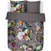 Essenza Lenzuola Fleur 240 x 220 cm tortora con 2 federe per cuscini 60 x 70 cm chiusure flap