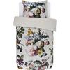 Essenza Lenzuola Fleur 155 x 220 cm ecru con federa per cuscino 80 x 80 cm chiusure a cerniera