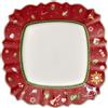 Villeroy & Boch Piatto piano da pranzo Toy's Delight forma quadrata 28 cm rosso