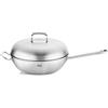 Fissler Wok Original Profi Collection 32 cm acciaio, acciaio con manico e coperchio