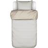 Marc O'Polo Lenzuola Thyra 140 x 220 cm beige-nere con federa per cuscino 60 x 70 cm chiusure flap