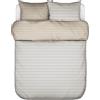 Marc O'Polo Lenzuola Thyra 240 x 220 cm beige-nere con 2 federe per cuscini 60 x 70 cm chiusure flap