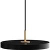 Umage Lampada pensile Asteria Plus 31 cm nera con supporto color oro