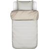 Marc O'Polo Lenzuola Thyra 140 x 200 cm beige-nere con federa per cuscino 70 x 90 cm chiusure a cerniera