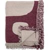 Bloomingville Copriletto Olica 160 x 130 cm rosso-rosa