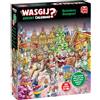 Wasgij Calendario dell'Avvento di Natale 2025, Renna Rumpus! - Set di puzzle giornaliero, 24 giorni di puzzle, 54 pezzi puzzle per adulti - Puzzle per adulti in cartone riciclato al 100% - Conto alla
