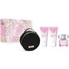 Versace Bright Crystal Cofanetto 90 ml, Gel Doccia 100ml + Latte Corpo 100ml + Beauty-Bag