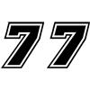4R Quattroerre.it 13377 Numero Racing 7 Moto GP, Nero, 10 x 9,5 cm (Confezione da 2)