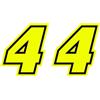4R Quattroerre.it 13384 Numero Racing 4 Moto GP, Giallo Fluo, 10 x 9,5 cm (Confezione da 2)