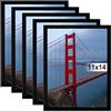 BESCRCL Cornice portafoto da appendere alla parete, 28 x 35 cm, colore nero, confezione da 5