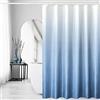 Gibelle Tenda da doccia extra lunga, 183 x 213 cm, alta tenda da doccia blu sfumata per bagno, in tessuto a nido d'ape, con ganci, idrorepellente, lavabile in lavatrice