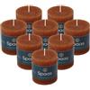 Spaas 8x Candela pilastro in stile rustico 70/70 mm 25 ore, bordeaux