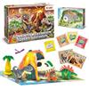 CRAZE, Calendario Avvento Bambini, Calendario dell' avvento di Dinosauri Bambini, Dino Playset, con Lava di Slime, 24 sorprese