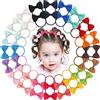 MiDoDo 40pcs Elastici per Capelli Neonate, Nastro in Grosgrain. Elastico Capelli Fiocco 2'' per Bambini Piccoli