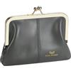 Royal Bagger Moda in Vera Pelle RFID Blocco Portafoglio da Donna con Blocco Bacio, Slot per Carte e Tasca per Monete con Cerniera 4120 (Grigio)