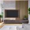 DEGHI Parete attrezzata 280 cm bronzo con pannello porta tv - Clary