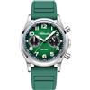 ADDIESDIVE Orologio Uomo Verde Cronografo,Movimento al Quarzo con Lancetta dei Secondi Continua, 100 m Impermeabile, Quadrante Luminoso con Gufo, Cinturino in Gomma Fluorata