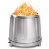 EchoSmile Braciere Senza Fumo da 46 cm con Tripla Combustione e Valvola Regolabile, Cassetto Cenere Rimovibile, Acciaio Inox, Focolare Portatile per Esterni, Giardino, Patio, Campeggio