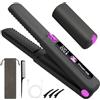 AYESY Piastra per Capelli e Arricciacapelli Senza fili 2 in 1,Mini Piastra per Capelli da Viaggio Portatile,6 Temperatura Regolabile,Batteria 4500mAh,Riscaldamento Rapido,Ricaricabile USB