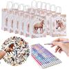 Yhjxly 84 pezzi per bambini compleanno cavalli, regali per gli ospiti, per feste di cavalli, compleanni di cavalli, regali per gli ospiti con matite, sacchetti regalo, adesivi per bambini e ragazze