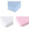 Rosa Prima Infanzia Lenzuolo Con Angoli Baby Lucky 50*90 Per Maxi Culla e Next2Me Azzurro