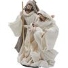 Magie di Natale Natività monoblocco Lord statue per presepe con vestiti in tessuto (17 cm, Avorio)