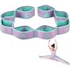 Bitcoraje Fascia di Resistenza Elastica per Yoga e Pilates, Banda Fitness, Elastico per Stretching, Ginnastica, Danza e Allenamento, Perfetto per Bambini e Adulti (8 Loops)