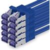 1aTTack.de 10x 3.0m CAT7 Cavo di rete RJ45 10 Gigabit SFTP PIMF - Blu | Cavo patch Ethernet, rame, 10 Gb/s, LAN, DSL, switch, modem, router, patch panel, CAT7, CAT6, CAT5