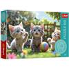 Trefl - The Treflik Family, Tre gattini - Puzzle da 60 pezzi - Puzzle colorati con gattini, intrattenimento, divertimento per bambini dai 4 anni in su