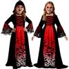 Costume Da Vampiro Per Bambine – Vestito Rosso Con Collana E Orecchini, Set Completo Per Halloween E Carnevale