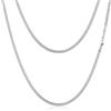 PROSTEEL 66CM Collana Serpente 2MM Collana Uomo Acciaio Donna Argento Serpentina Agile Catenina Versatile Solo o Impilato in 316L Acciaio Inox