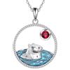 YFN Capybara - Collana in argento Sterling con ciondolo a forma di maialino, per donne e ragazze, idea regalo per mamma e figlia, Argento sterling, Nessuna pietra preziosa