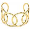Vestopazzo Bracciale fascia in ottone design Grecia con cerchi intrecciati. Altezza 4 cm. Nickel tested. fatto a mano. misura regolabile DD11119