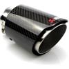 Genérico AutoSchloss Terminale di Scarico Auto 63-89 mm in Vera Fibra di Carbonio e Acciaio Inossidabile 304, Punta Scarico Universale Sportiva, Terminale Marmitta Auto