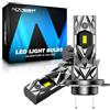 NOVSIGHT Lampadine H7 LED - 60W 20000LM H7 Lampadina per fari, Dimensioni Mini 1:1，6500K bianco 12V Luce con ventola, Plug and Play, IP68 impermeabile, Confezione da 2