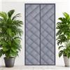 Generic Tende per Porta Isolante Termico e Acustico, Magnetica Autoassorbente, Anti Freddo per Cucina Casa, Impermeabile Antivento Oxford, Nessuna Perforazione Necessaria 80 90 200 210cm(Gray,70x210cm)