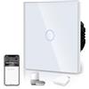 BSEED ZigBee interruttore intelligente da incasso, WiFi, sensore touch in vetro, 2,4 GHz, interruttore da parete Single Live (hub richiesto), compatibile con Alexa/Google Home/Tuya/Smart Life, 1 via,