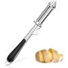 Alyvisun Pelapatate Professionale Multifunzione in Lega di Zinco con Funzione Julienne e Apribottiglie, Pelapatate da Cucina Universale, Efficace per Sbucciare Frutta e Verdura Velocemente
