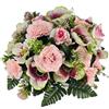 DRW Centro rotondo di fiori Cimitero, Chiesa Matrimoni sepolture garofani e papaveri Rose artificiali 40x40x35